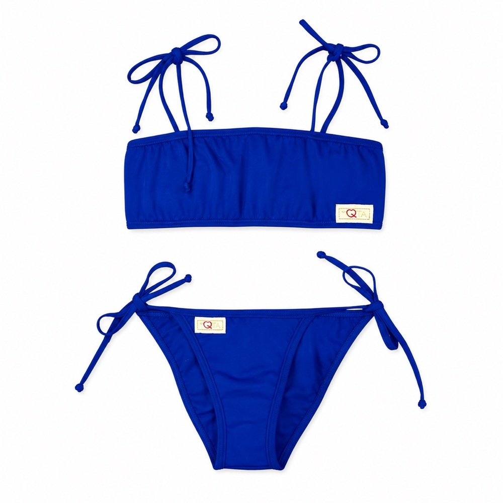 Girls' Royal Blue Tie-String Bikini Set